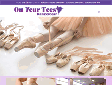 Tablet Screenshot of onyourtoesdancewear.com